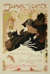 Reproduktion af en plakat for „Le Journal des Ventes“, 1897
